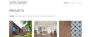 Aperçu du site Claire Chauvois — Architecte — réalisation Jorge De Almeida