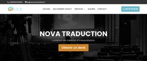Aperçu du site Nova Traduction — réalisation Jorge De Almeida
