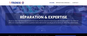 Aperçu du site Tronix Paris — réalisation Jorge De Almeida